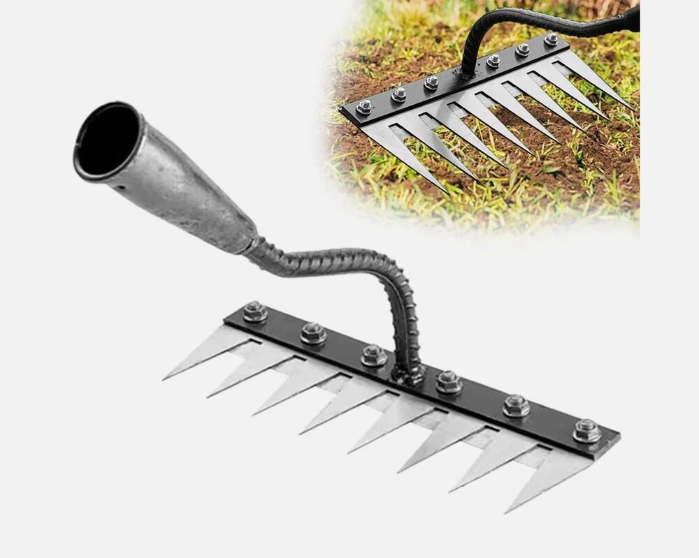Iron Weeding Rake 2.0, 2025 New Iron Rake for Gardening and Weeding